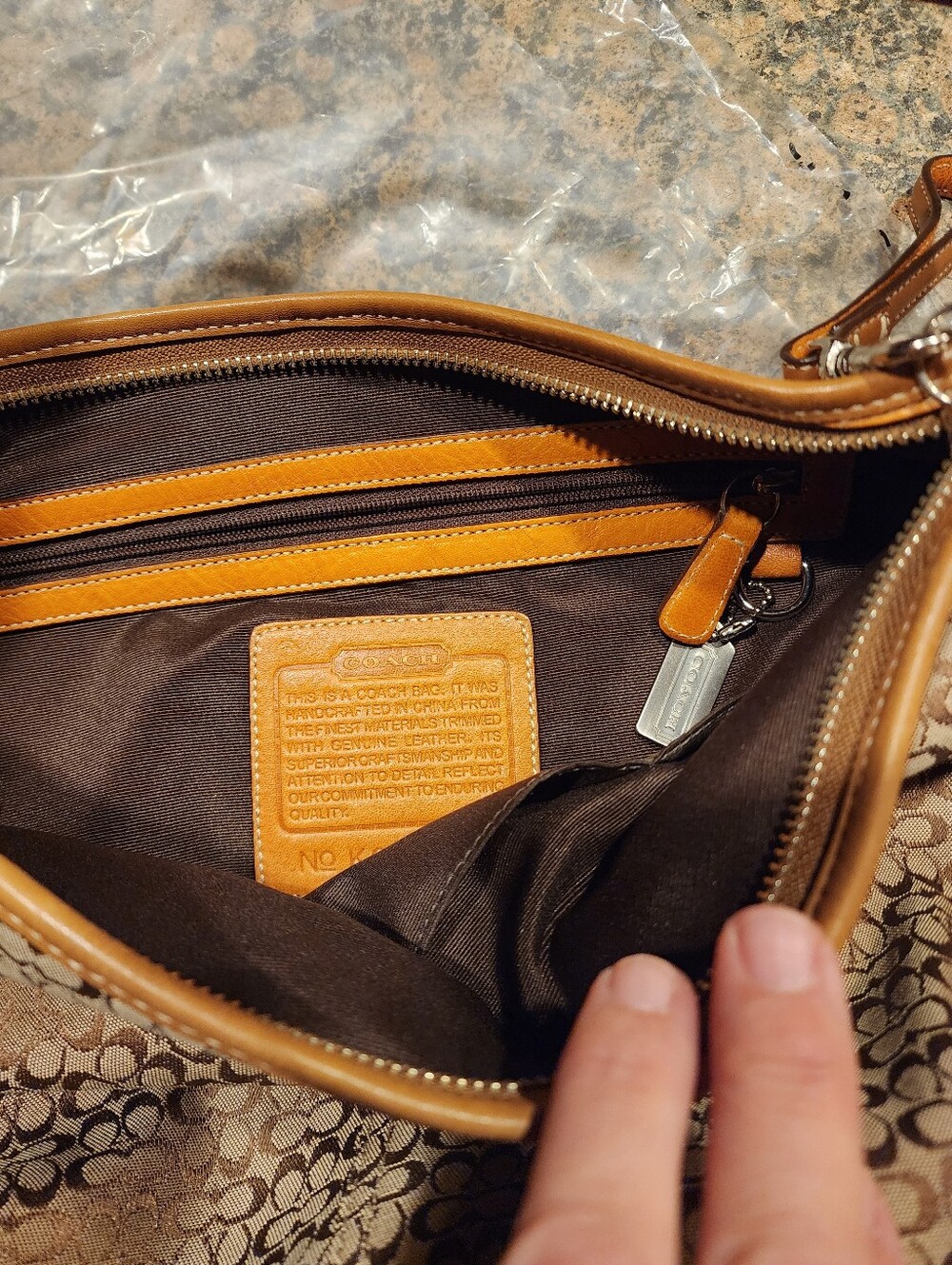 Coach Hobo Signature Canvas Bag W Leather Trim 6618 - Picture 12 of 14